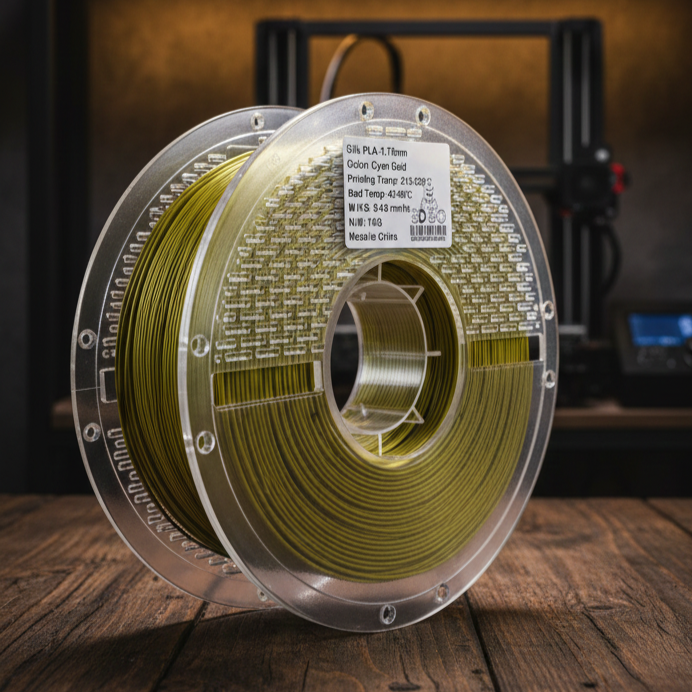 Silk Cyan Gold PLA Filament